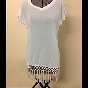 Para Fashion Sheer Ivory Top